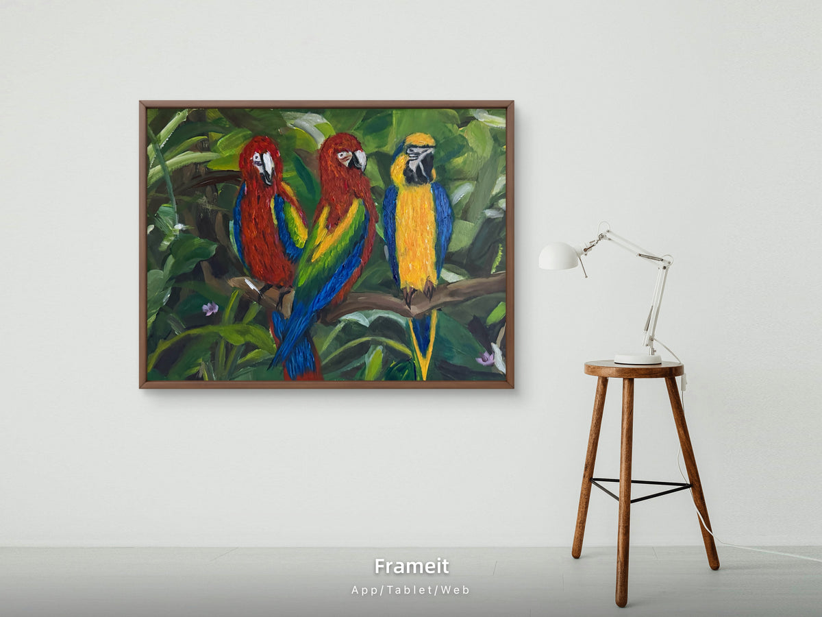 Vibrant Parrot Art