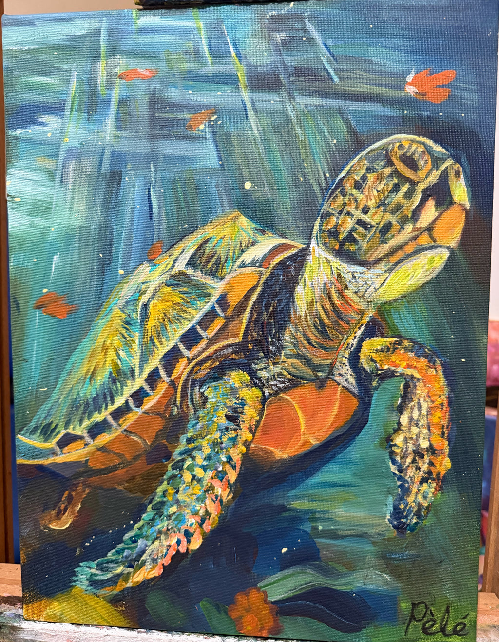 Vibrant Sea Turtle