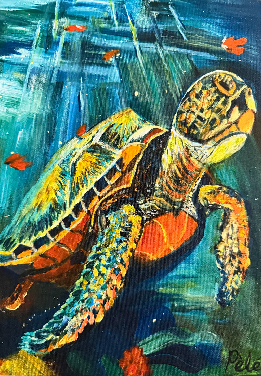 Vibrant Sea Turtle