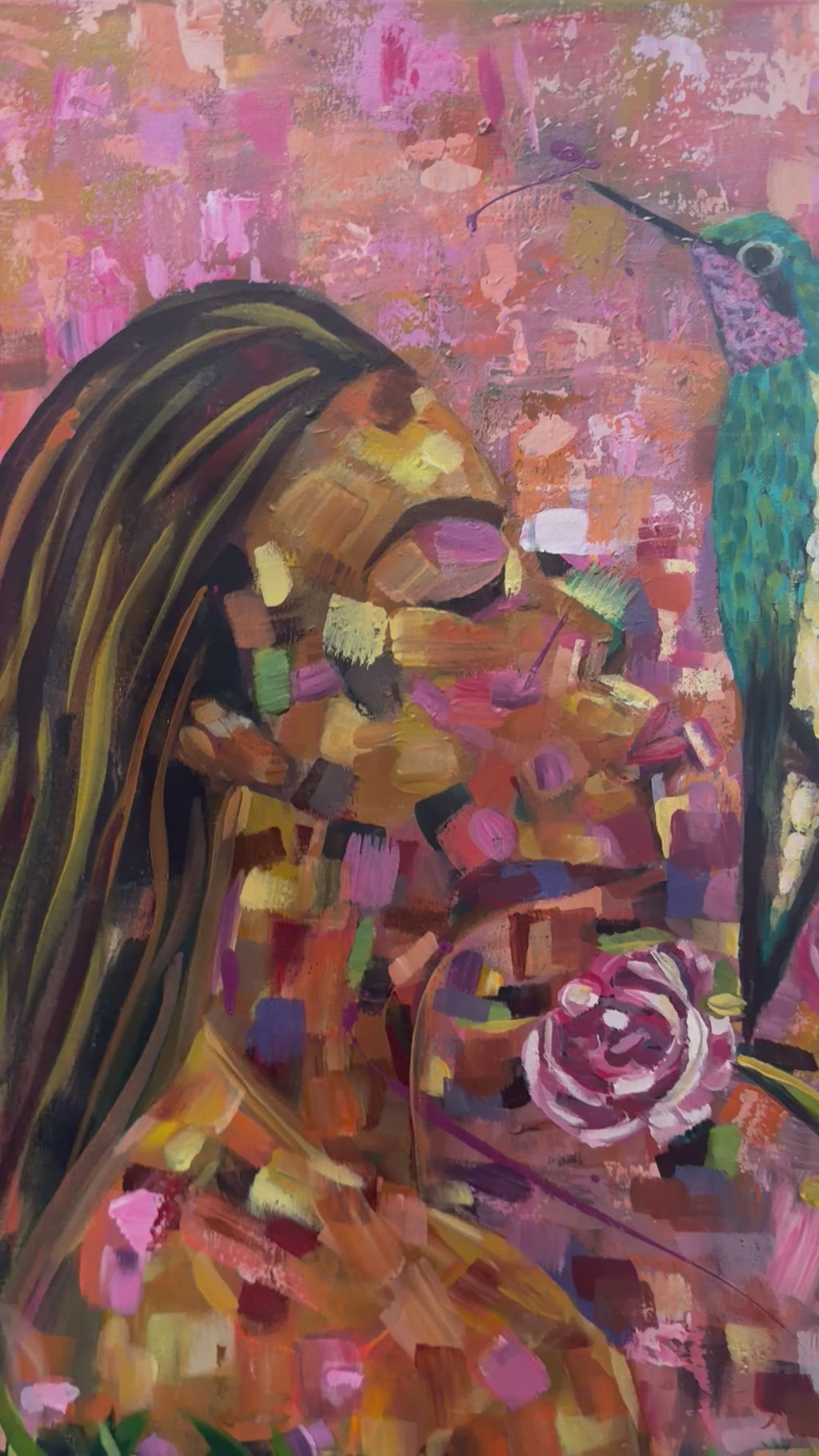 Lady with Hummingbird